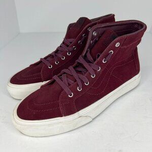 Vans Off The Wall Unisex 721277 Maroon Sk8 Hi-Top Suede Size 8.5 M 10W Sneakers